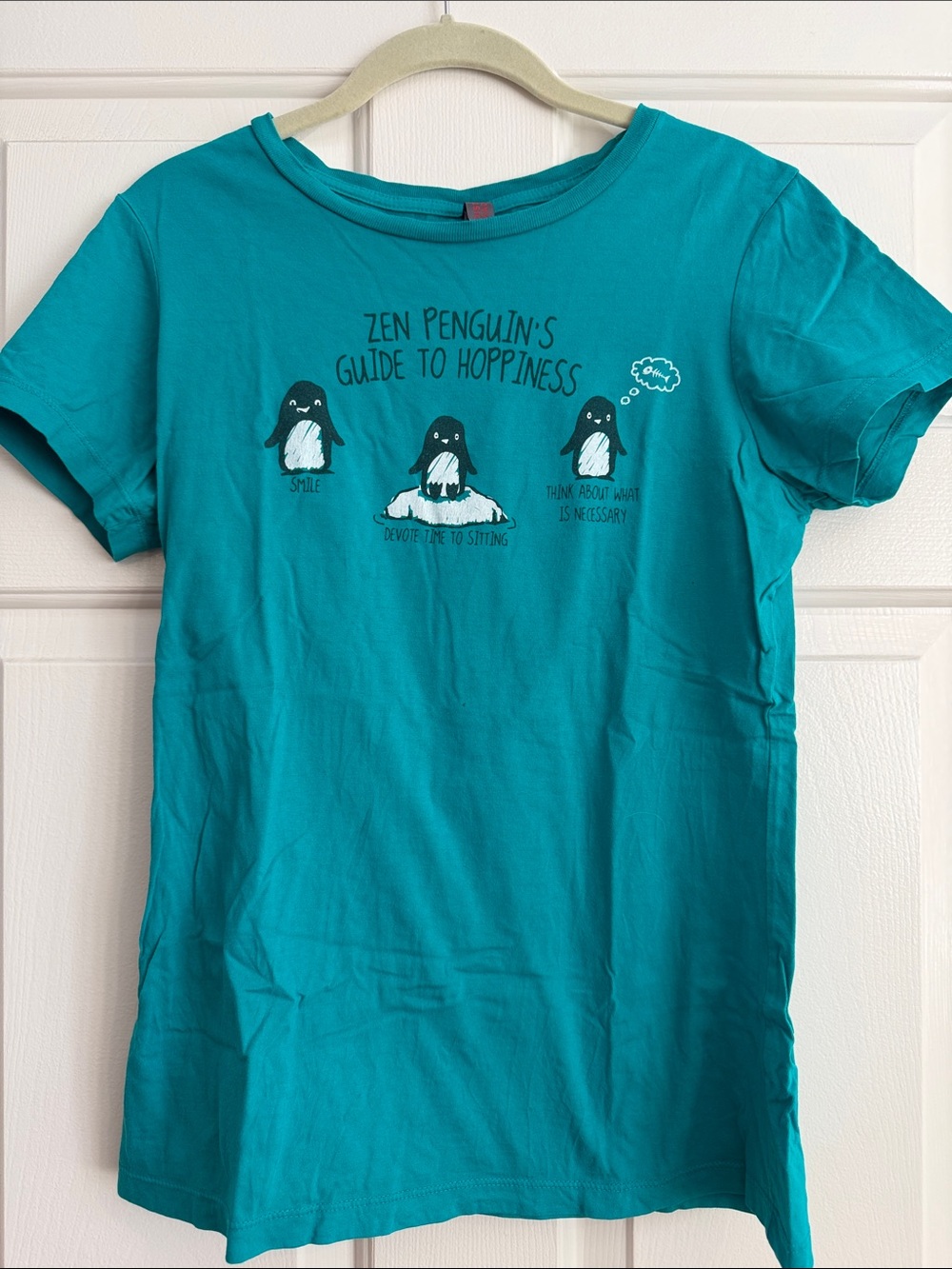 Zen Penguins Teal Graphic Tee